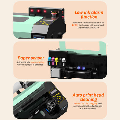 Full-Automatic DTF Printer Machine with 1 Year Warranty Win7/Win10/Win11 Compatible and CMYK+White Print Color